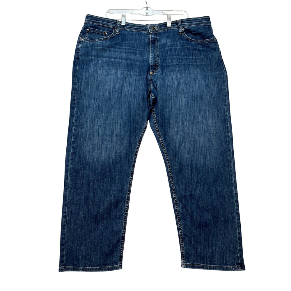 Wrangler Authentics Jeans Mens 42x29 Medium Wash Straight Leg Stretch Waistband